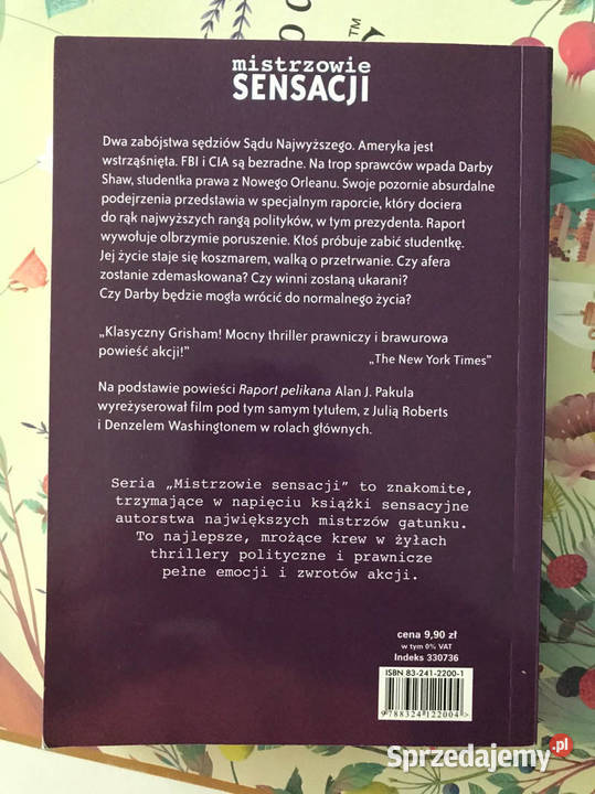 John Grisham Raport Pelikana Pozostałe świętokrzyskie Kielce