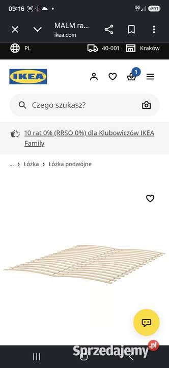 Łóżko Malm 160200 czarnobrąz 200cm Kraków