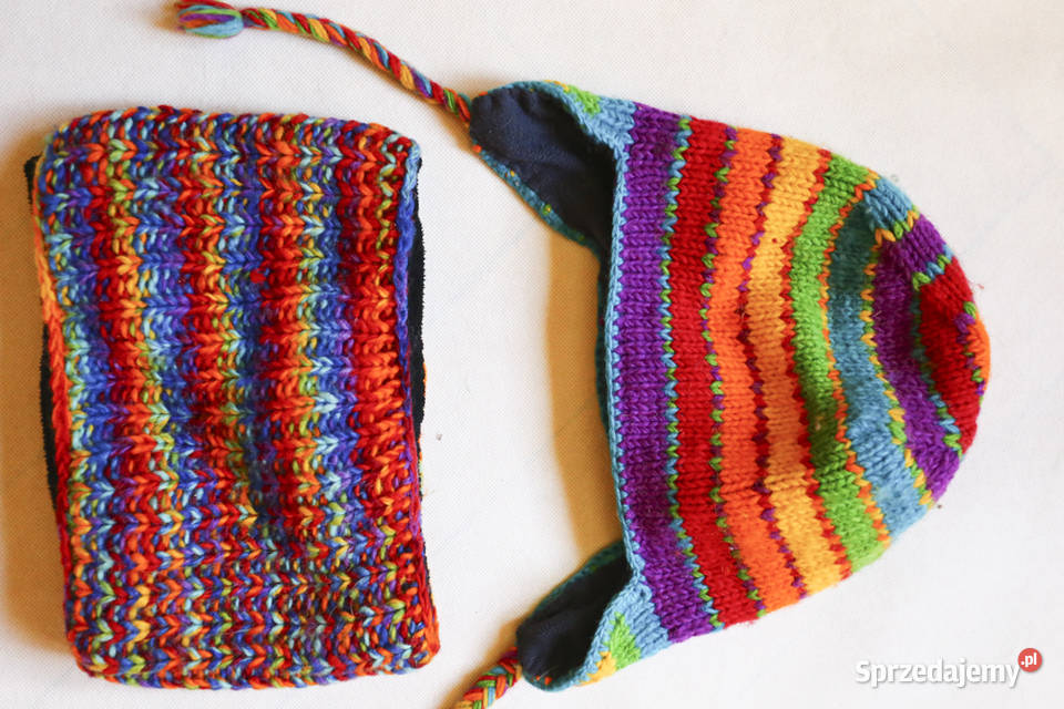 Komplet dziecięcy wełniany czapka i komin 7 lat+ Gdańsk