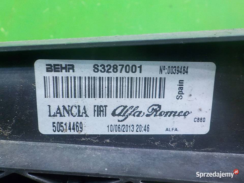 ALFA ROMEO GIULIETTA 14 TB 13r HB 5D wentylator