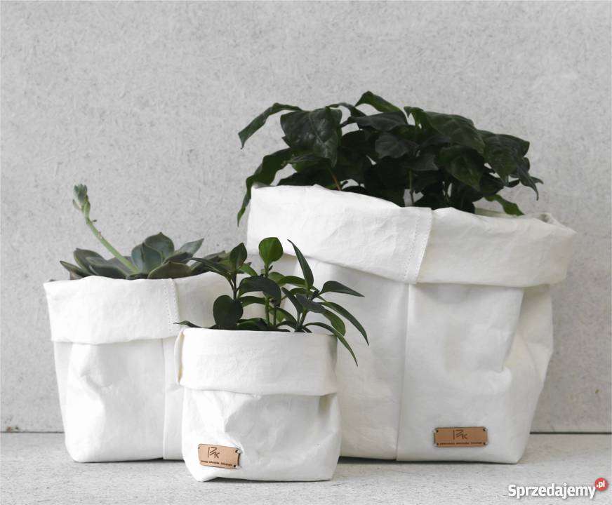 Oryginalne osłonki na doniczki worki dekoracyjne Dekoracje i ozdoby Białystok