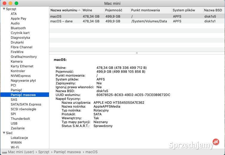 Komputer Apple Mac Mini 61 A1347 i53210M 8GB 500 Elektronika Elbląg