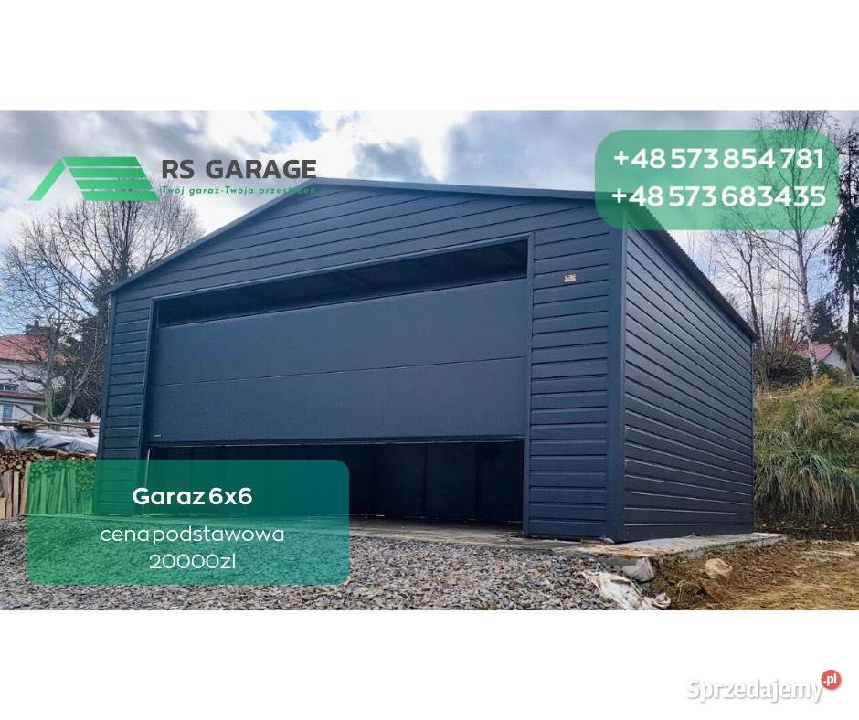 Garaż blaszany ocynkowany profil zamknięty Brzesko