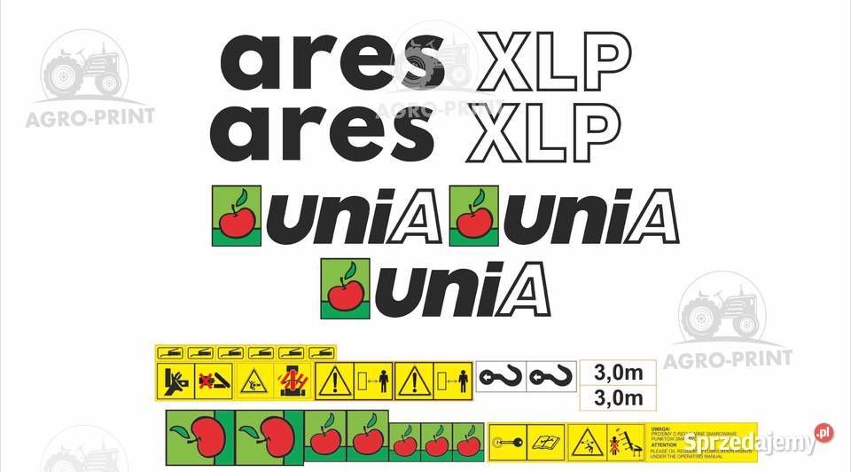 Naklejki Unia Ares TXL XLP agregat uprawowy Pleszew
