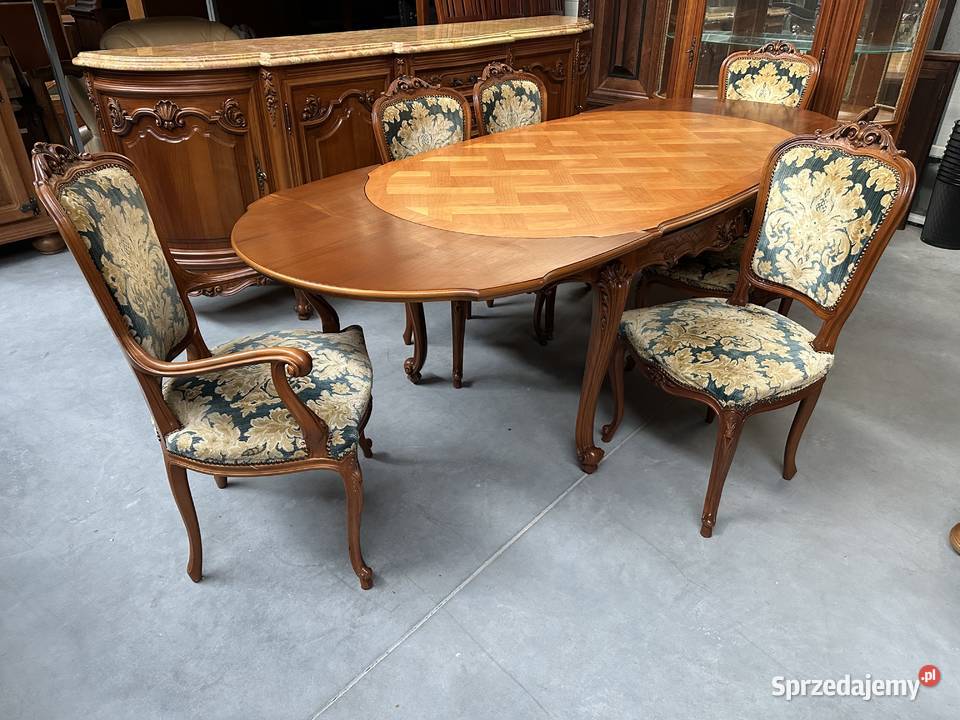 Piękna rzeźbiona ludwikowska jadalnia komoda Sławoszewek