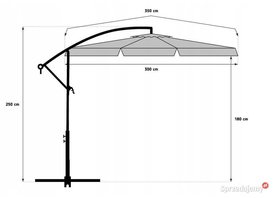PARASOL OGRODOWY Duży Składany 350 Pokrowiec XXL Toruń sprzedam