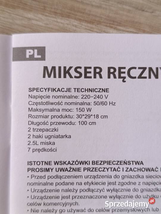 mikser ręczny sprzedam Poznań