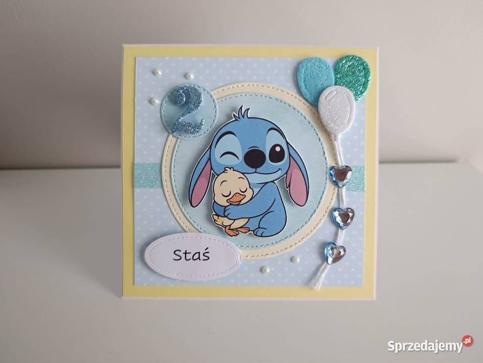 Kartka na urodziny roczek Stitch z Łódź sprzedam