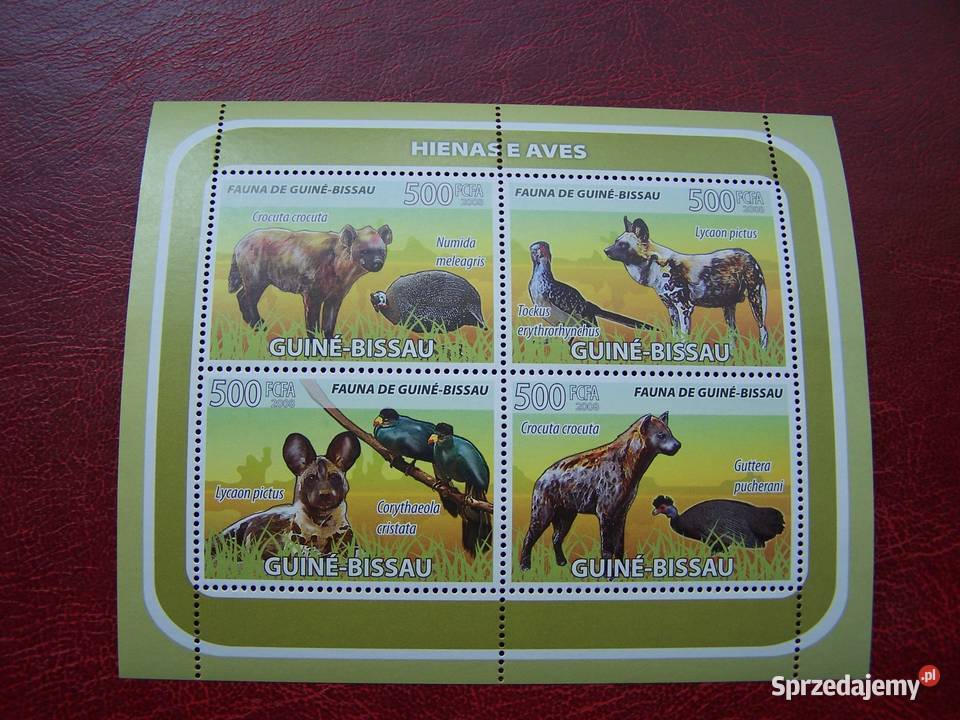 Gwinea Bissau 2008 MNH Fauna Hieny Ptaki łowne