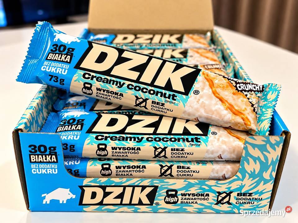 DZIK Protein Bar Creamy Coconut 24 30 g białka Pozostałe mazowieckie Warszawa