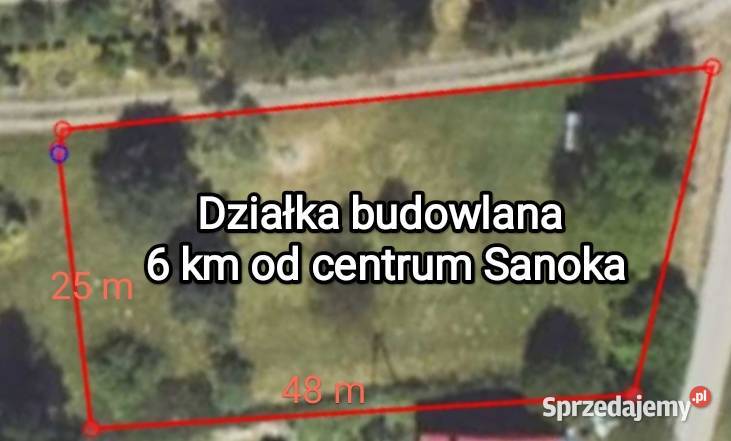 Działka budowlana z mediami i blaszakiem Sanok sprzedam