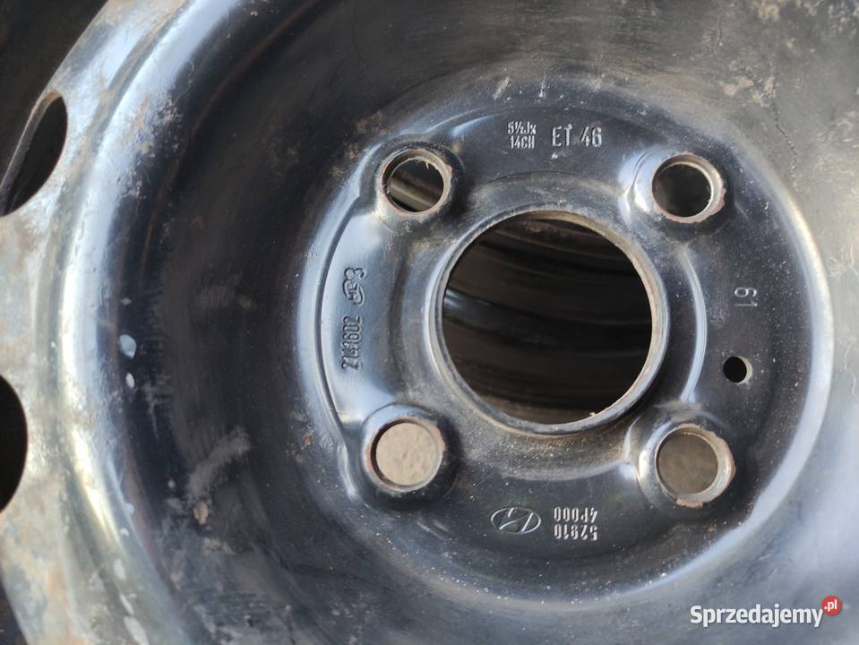 Felgi stalowe Hyundai i20 55J R14 ET46 lubelskie Rzeczyca Ziemiańska sprzedam