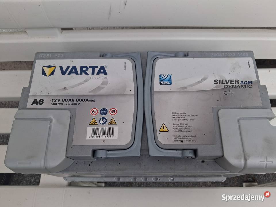 Akumulator VARTA Dynamic AGM A6 80ah 800A 12V Kamień Pomorski sprzedam