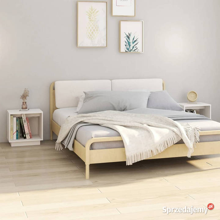 Szafki nocne 2 białe 40x30x40 lite drewno Warszawa