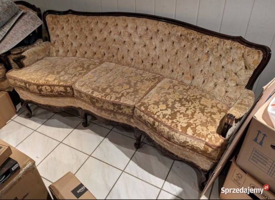 Ładna sofa + 2 fotele w stylu ludwikowskim