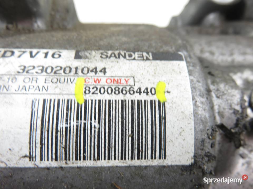 KOMPRESOR KLIMATYZACJI DACIA SANDERO I BS 16 K7M osobowe