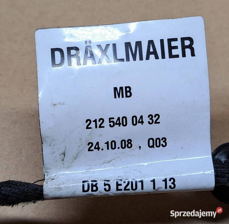 WIĄZKA INSTALACJA DRZWI PRAWY PRZÓD MERCEDES Mielęcin