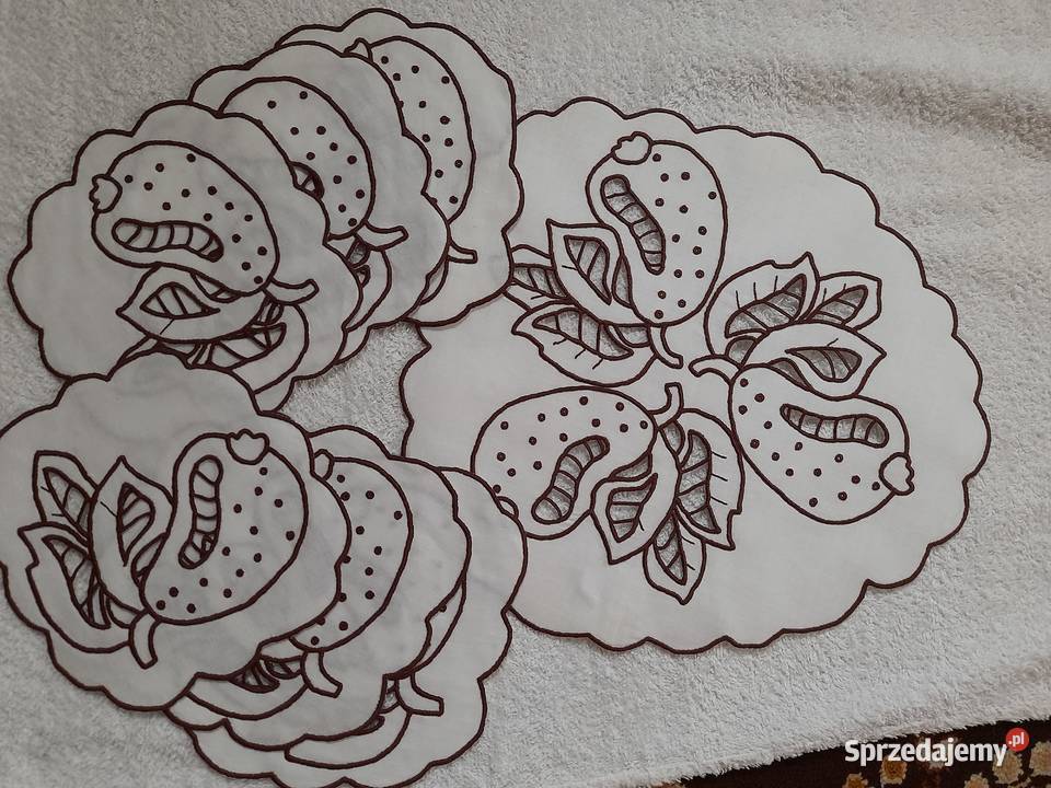 Komplet serwetek do kawy herbaty biały Lublin