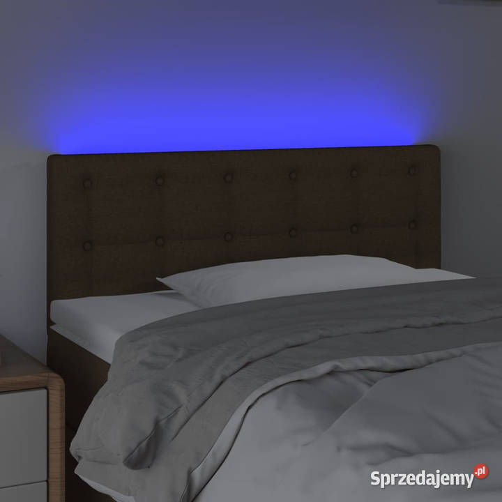 Zagłówek do łóżka z LED ciemnobrązowy 80x5x7888 Warszawa