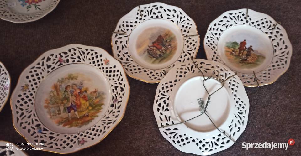 Talerz do powieszenia scena dworska Ażur Gdańsk