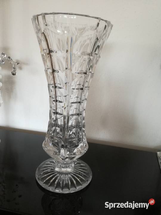 Wyjątkowy stary duży wazon Szkło kryształowe śląskie
