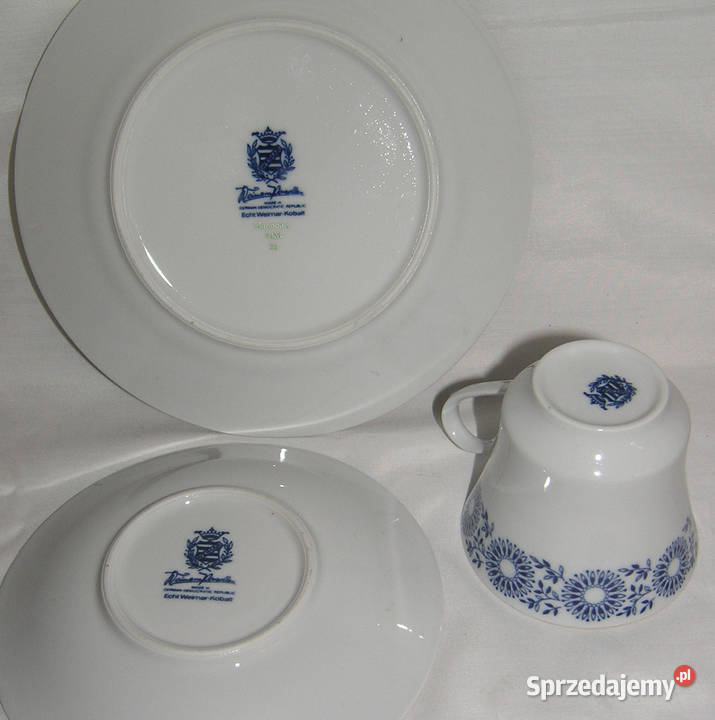filiżanka vintage trio Weimar PorzellanDd dolnośląskie Bartków