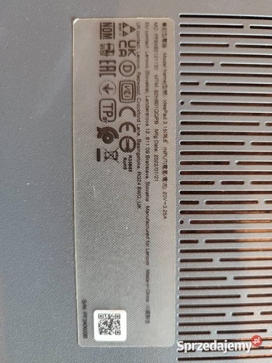 Obudowa Laptop Lenovo IdeaPad 3 15ITL6c Jaworzno