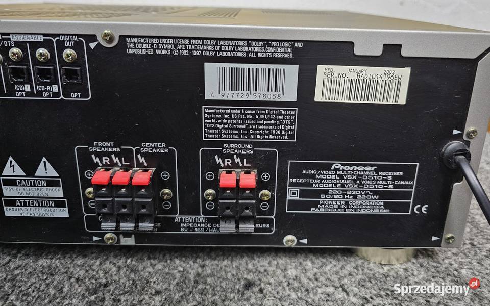 Amplituner Pioneer VSXD510 wysyłka Amplitunery sprzedam