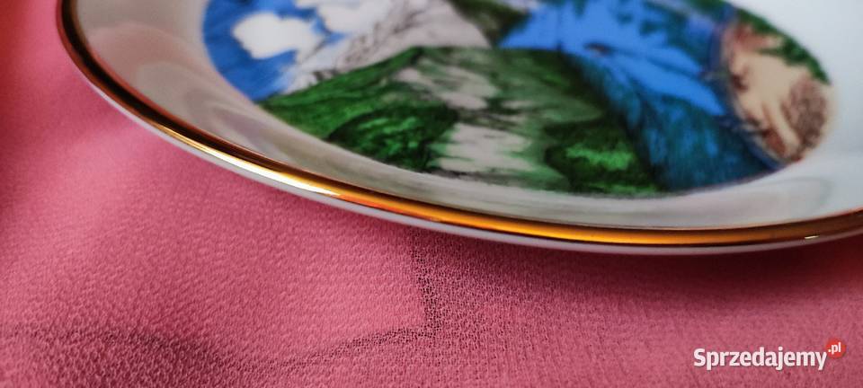 Talerz kolekcjonerski Fiordy porcelana Norwegia Wrocław