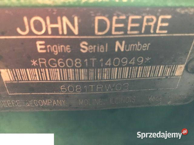 Silnik John Deere 6081 Blok Wał Korbowy Wałek
