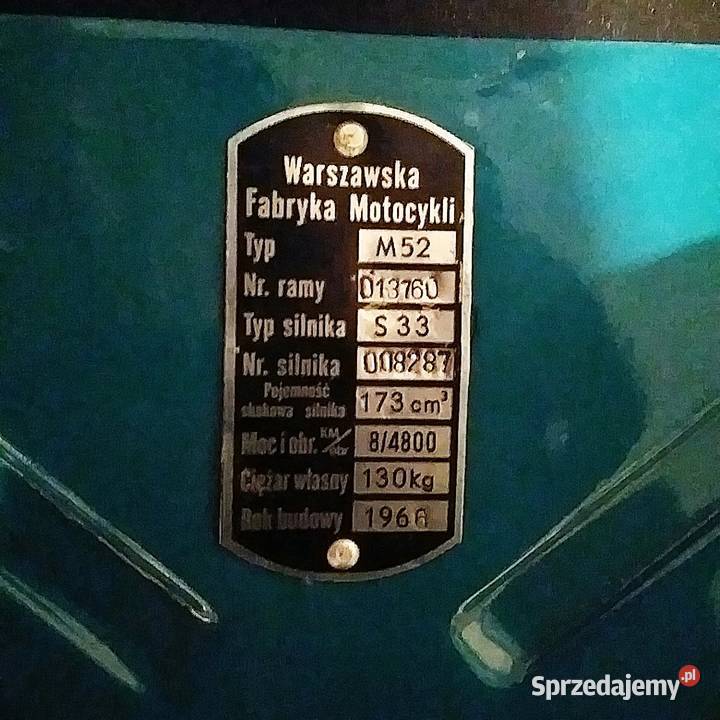 OSA M52 1966r WFM 175 SKUTER Świdnik