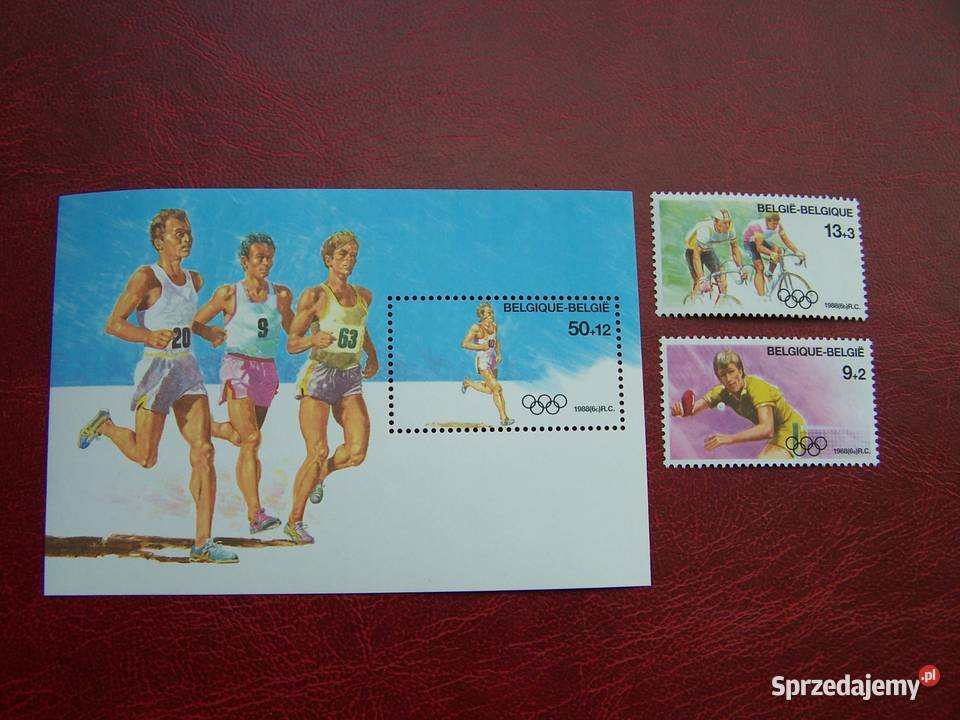 Belgia 1988 MNH Mi 223738 Sport Olimpiada Seul Filatelistyka