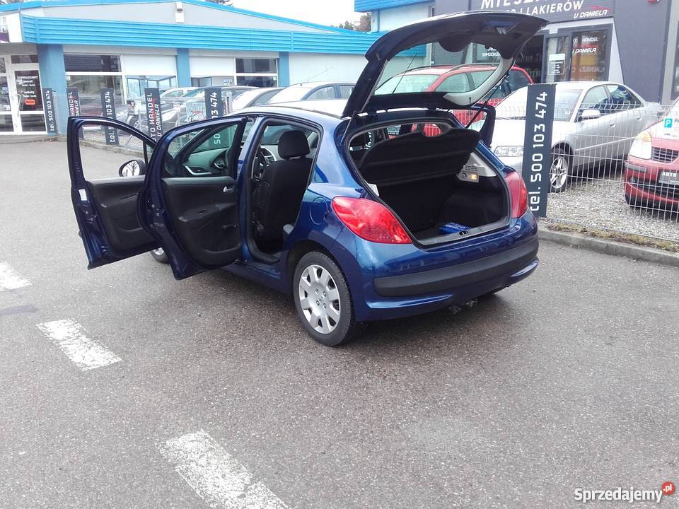 Ładny Peugeot 207 16hdi 5 drzwi hatchback poduszka powietrzna Kościerzyna