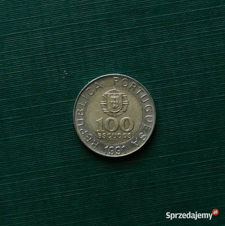 PORTUGALIA 100 eskudo 1991r Numizmatyka śląskie Gliwice