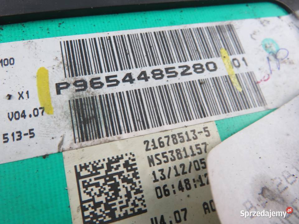 LICZNIK PEUGEOT 307 16 HDi P9654485280