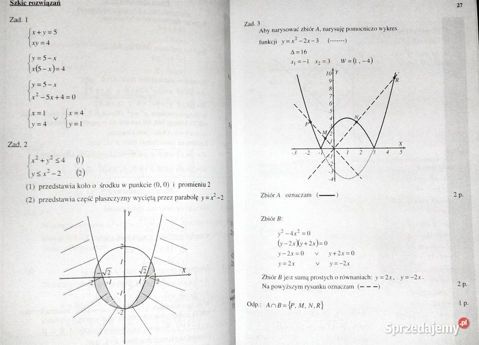 Ku nowej maturze z matematyki Zbiór prac sprzedam