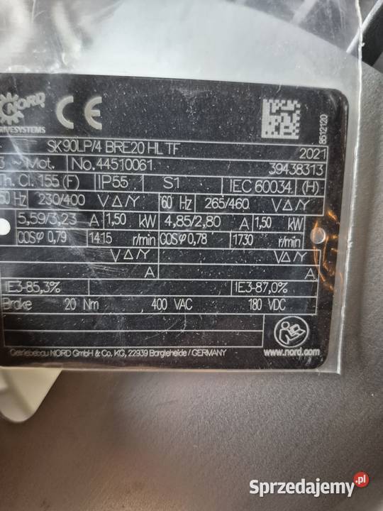 Silnik NORD SK90LP4 BRE20 HL TF15 kW NOWY Rybnik