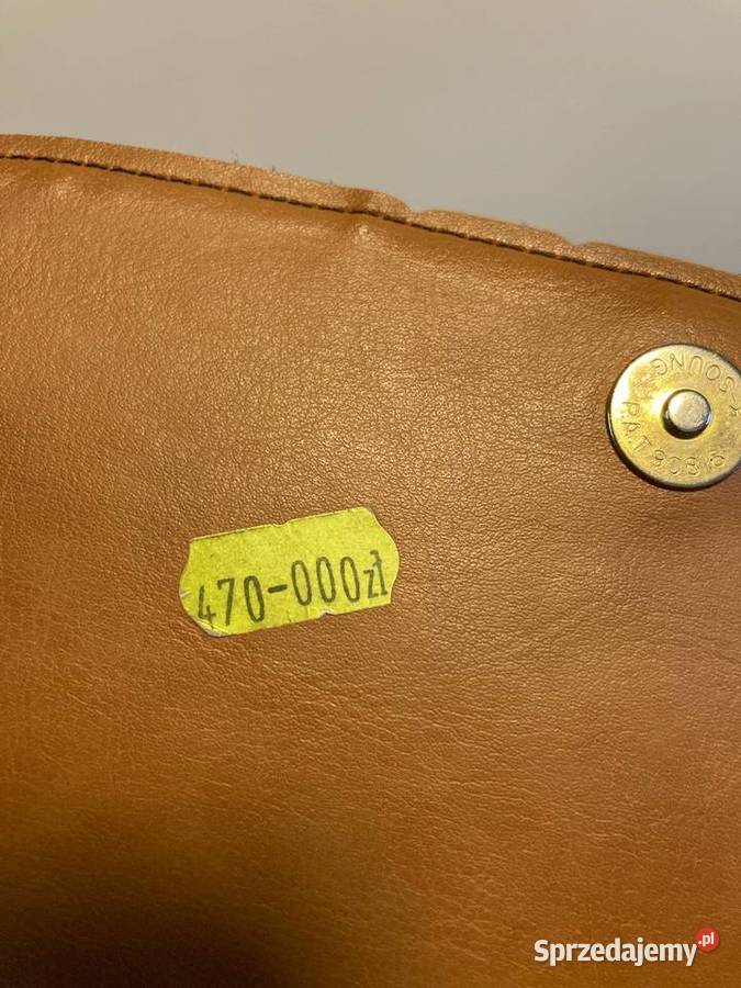 Unikatowa skórzana torebka kuferek vintage brąz Galanteria i dodatki Nisko