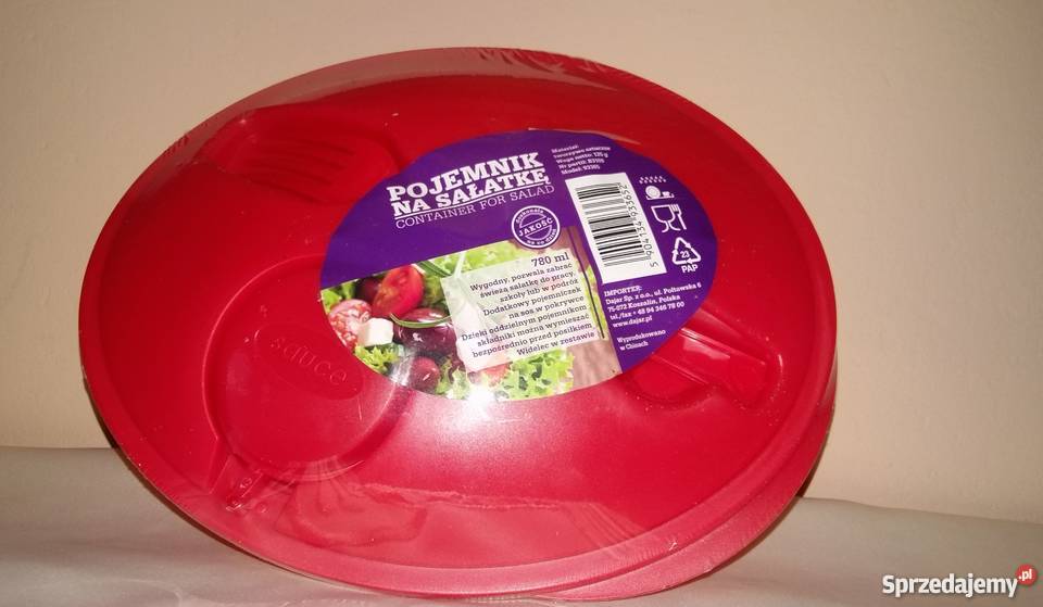Pojemnik plastikowy z widelczykiem i pojemnikiem Akcesoria kuchenne Łódź