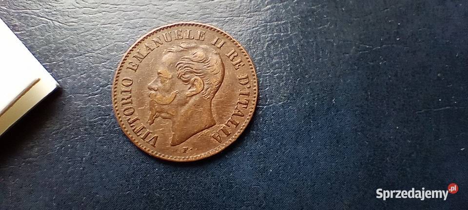 Stare monety 2 centesimi 1861 M Włochy Lesko