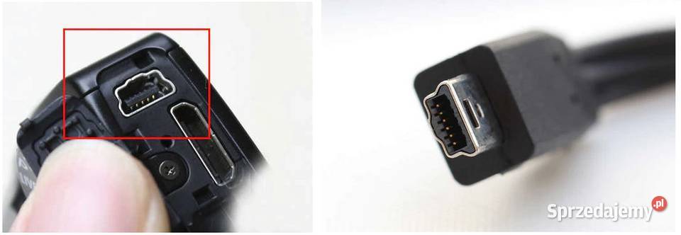 MINI USB 6PIN do AV RCA aparat kamera kabel do Zamość