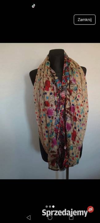 Komin wielokolorowy wiskoza Krosno