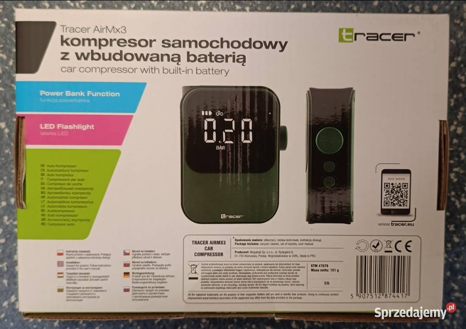 TRACER AirMx3 kompresor samochodowy z wbudowaną Ełk