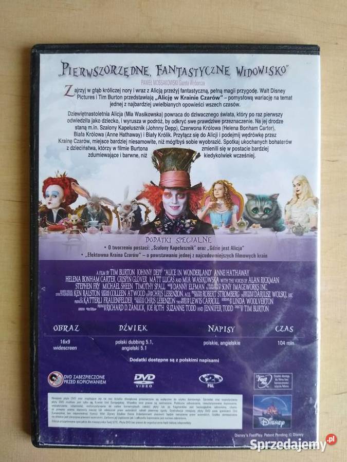 Alicja w Krainie Czarów DVD familijny Gdańsk