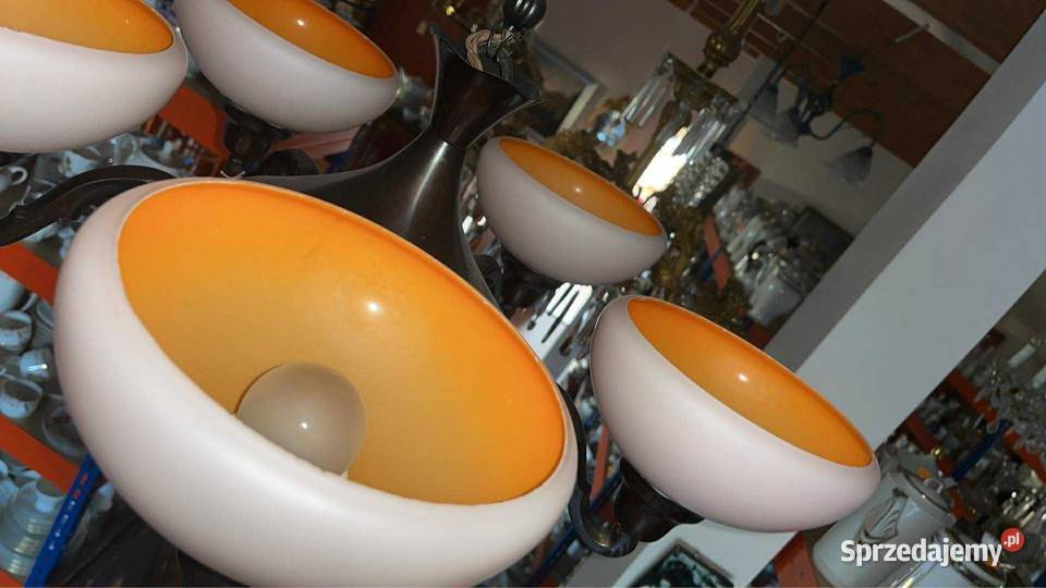 Żyrandol Podsufitowy Mosiężny 5 ramion z Gdańsk