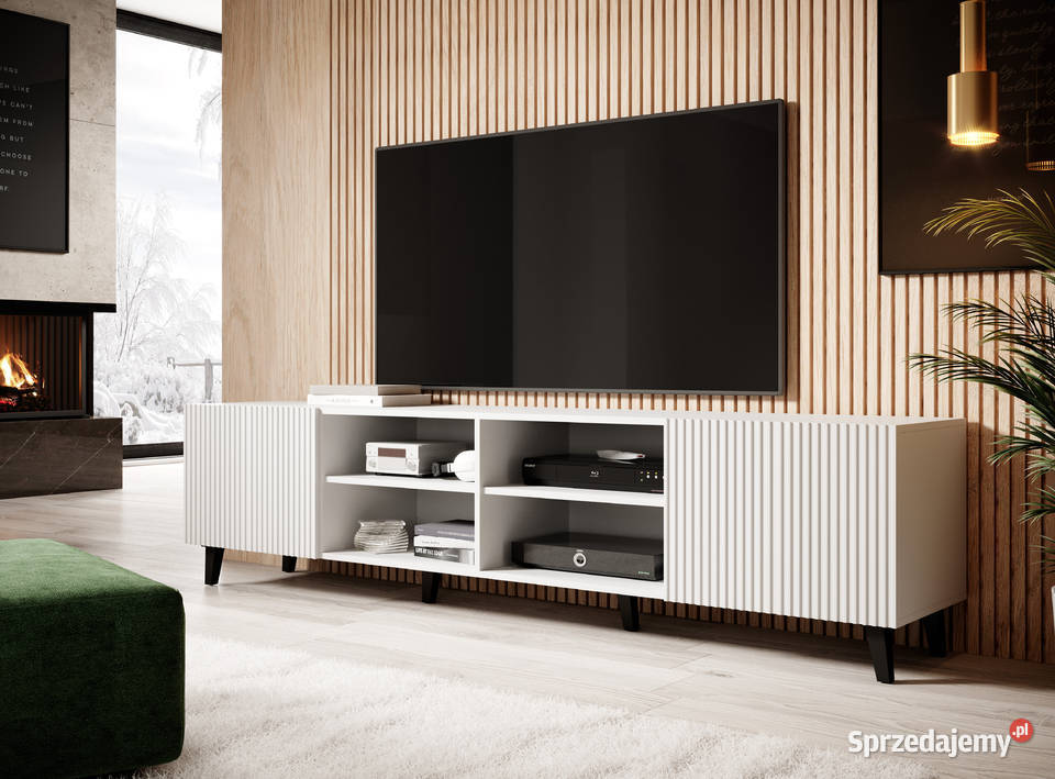 PAFOS szafka RTV 200 biała czarna