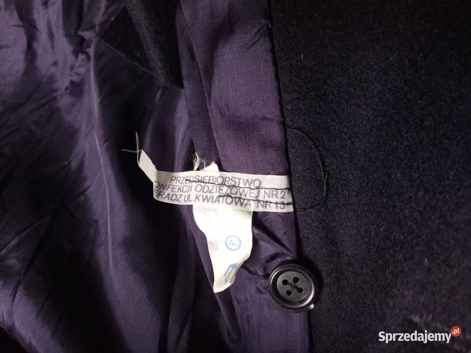 Płaszcz wełniany kolejowy lata 1987 NOWY made in Tarnobrzeg