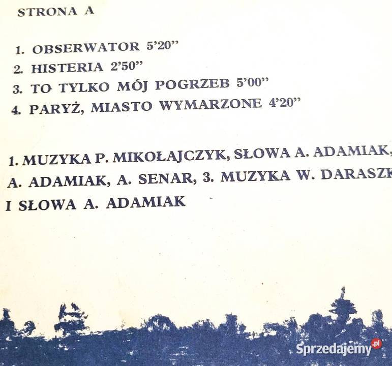 Rezerwat płyta winylowa z roku 1984 stan idealny