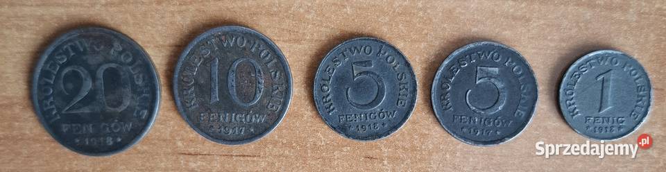 Zestaw Monet Królestwo Polskie śląskie Gliwice