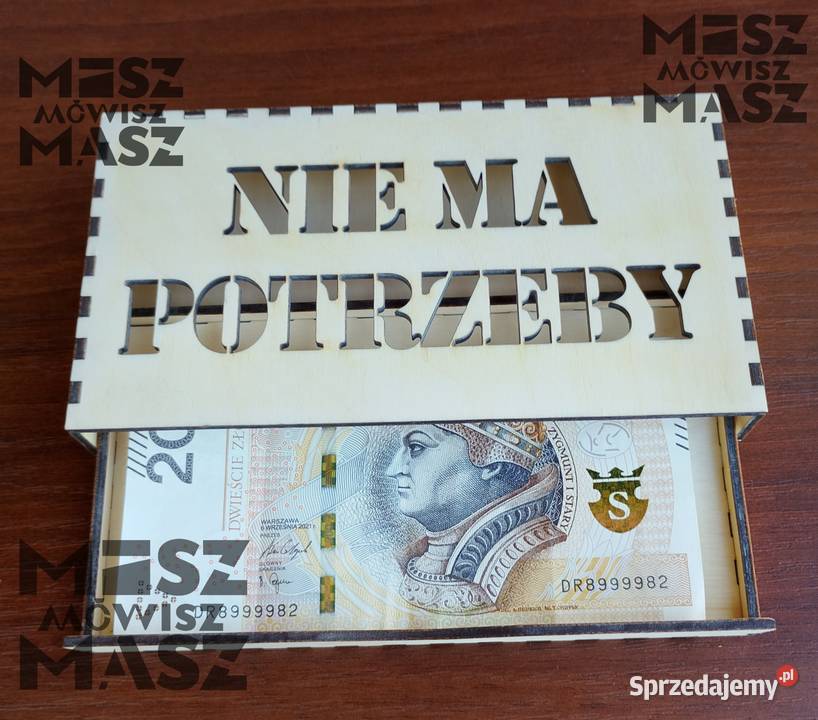 Pudełko na kasę hajs pieniądze Mikołaja Racot